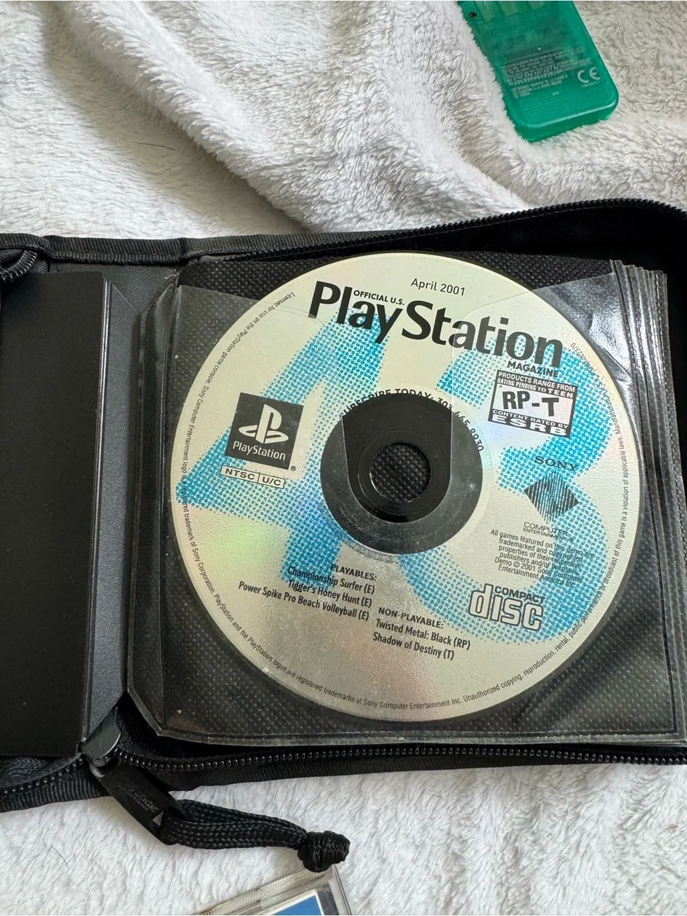 Sony PlayStation Game CD Case Lot with Green Spine Accents